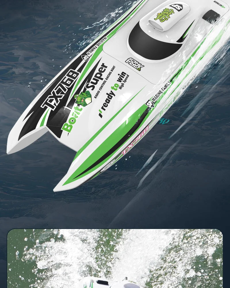 TX768 RC Speedboat 2.4G Brushless High-Speed Remote Control Boat for Kids & Adults – 30+ km/h
