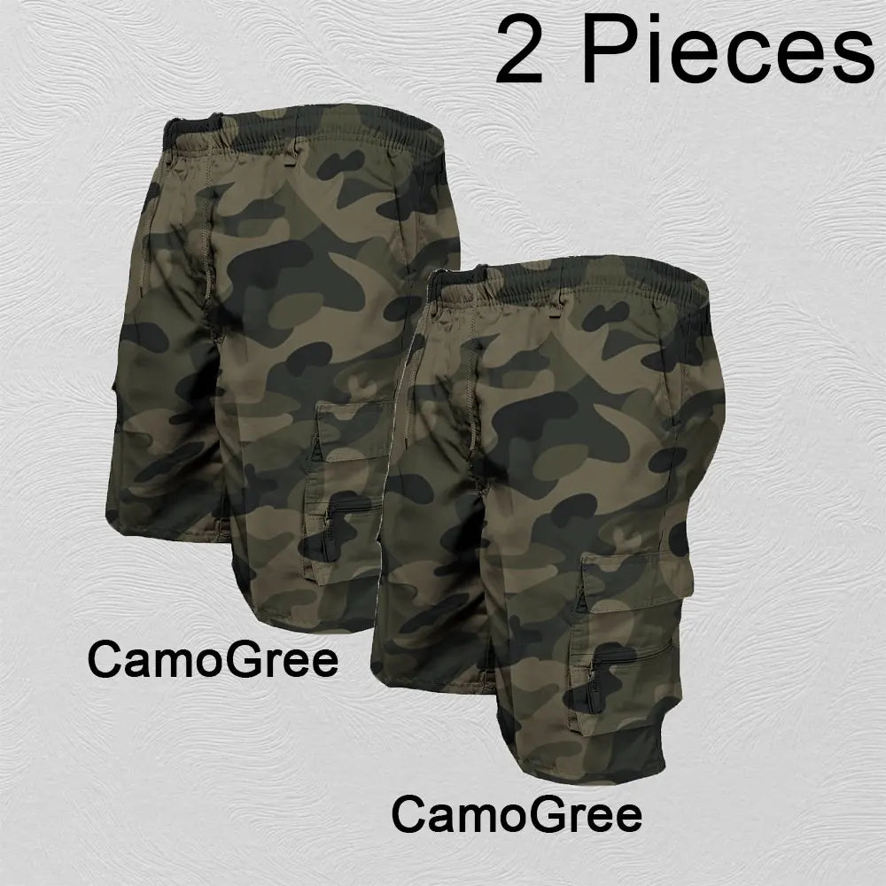 Men’s Casual Cargo Shorts with Big Pockets – Loose Fit Safari Style (Spring/Summer)