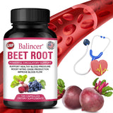 Organic Beetroot Capsules with Black Pepper Extract – Nitric Oxide Support, Blood Circulation & Energy Boost – 30/60/120 Capsules thumbnail 1