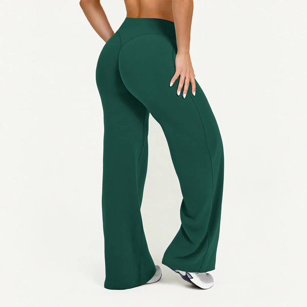 Women’s Flared Yoga Leggings – High-Waist Seamless Wide-Leg Fitness Pants