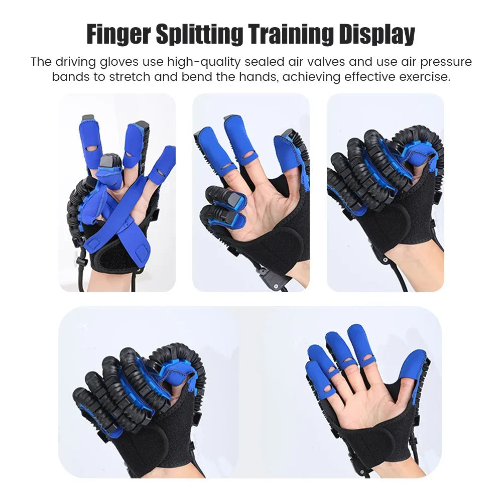 Left & Right Hand Finger Rehabilitation Robot Gloves Stroke Therapy Training Equipment