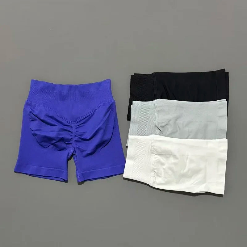 Women High Waist Fitness Shorts – Yoga, Gym, Running Sportswear