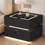 Modern Smart Suspension Bedside Table with Wireless Charging – Minimalist Solid Wood Nightstand thumbnail 1