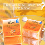 AILKE Pure Carrot Brightening Serum Soap 120g – Vitamin C & E Whitening Handmade Soap for Face & Body thumbnail 2