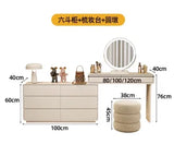 Makeup Vanity Dressing Table with Stool and Mirror – Modern Nordic Bedroom Dresser with Storage Drawers thumbnail 46