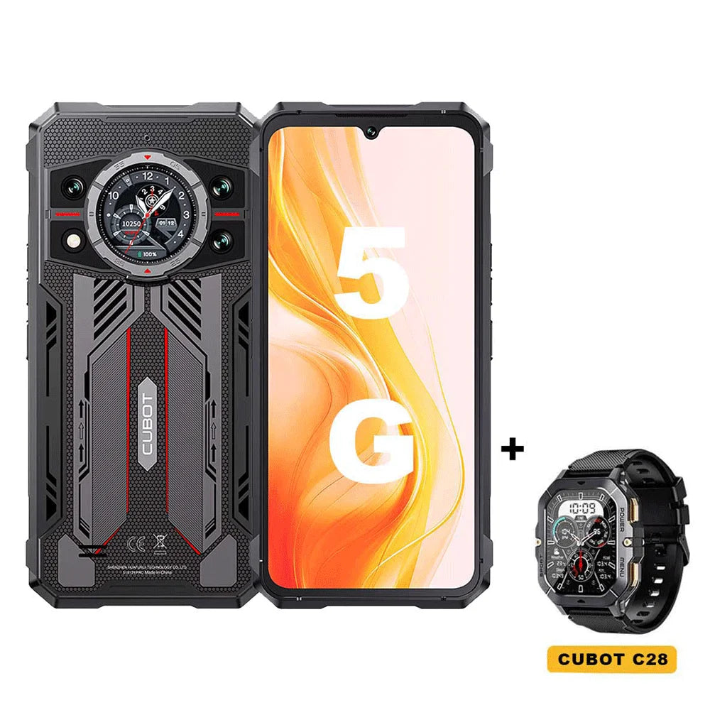 Cubot KingKong 11 Rugged 5G Smartphone, 10200mAh Battery, Dimensity 7025, 32GB RAM, 256GB ROM, 108MP Triple Camera, 6.72" FHD+ 120Hz Display, Android 15