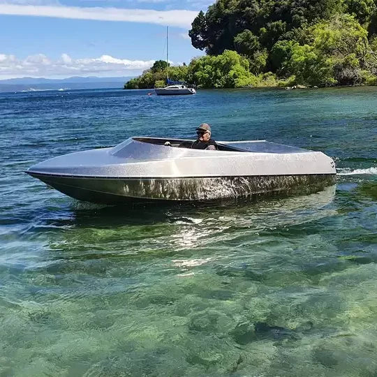 Fully Welded Aluminum Jet Ski Boat Hull Kit – 12ft Sports Yacht for River Racing