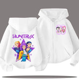 Zip Up Sweatshirt Huntrix Kpop Demon Hunters Kids Hoodie – Cartoon Casual Top for Boys & Girls thumbnail 4