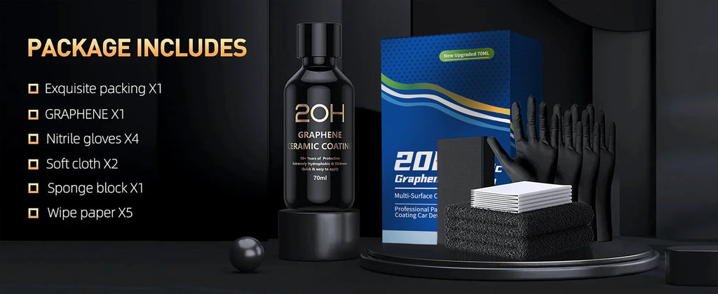Graphene Ceramic Coating 20H/12H with Self-Healing & UV Track Technology – 10+ Year Car Paint Protection