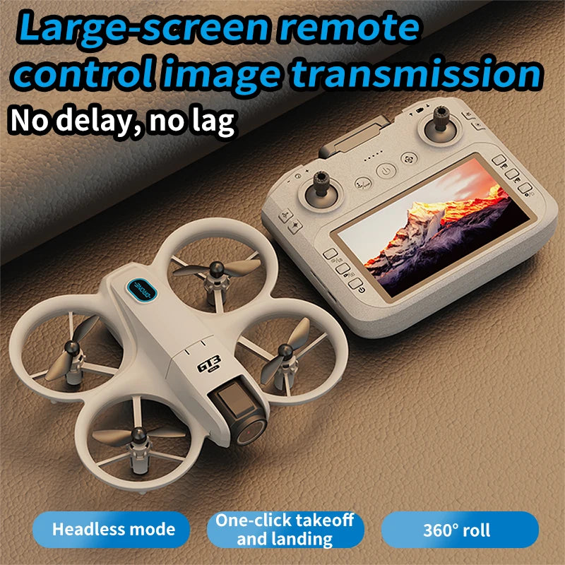 GT3 MAX 8K HD Mini Drone with 4.3" Remote Control – 360° Flip Quadcopter for Kids