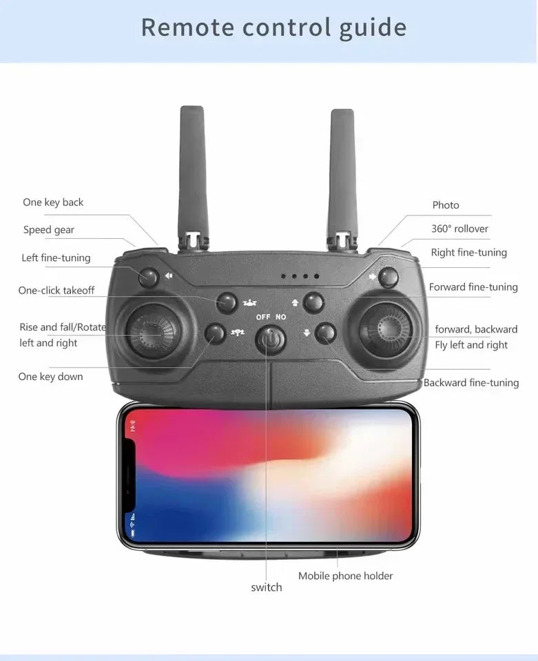 Professional E88 Pro 4K HD Camera Drone WiFi FPV Foldable RC Quadcopter Helicopter for Kids and Adults