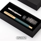 Exquisite Resin Fountain Pen Set 0.5mm Medium Nib with 15ml Ink Gift Box – Luxury Metal Calligraphy & Office Writing Pen thumbnail 17