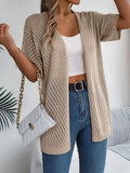 Casual Hollow Out Knitted Short Sleeve Cardigan for Women thumbnail 33