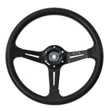 Universal 14 Inch Racing Steering Wheel Deep Dish PU Leather Drift Steering Wheel with ND Logo – Black thumbnail 7