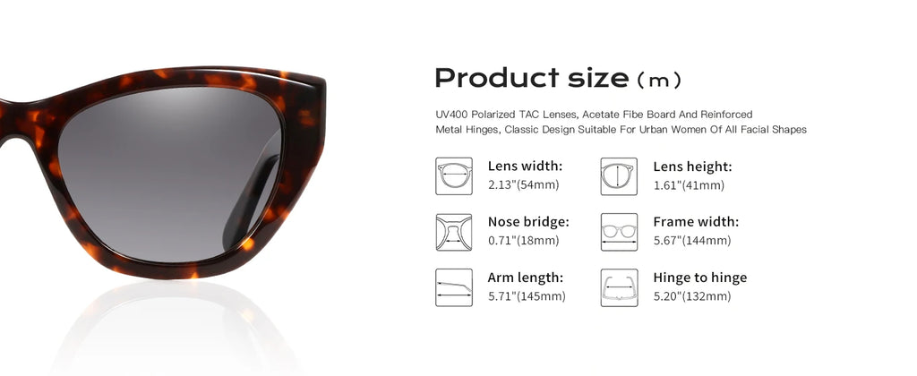 ZENOTTIC Butterfly Polarized Prescription Sunglasses Handmade Acetate Square Optical Shades for Women – Custom Myopia, Hyperopia & Astigmatism Lenses