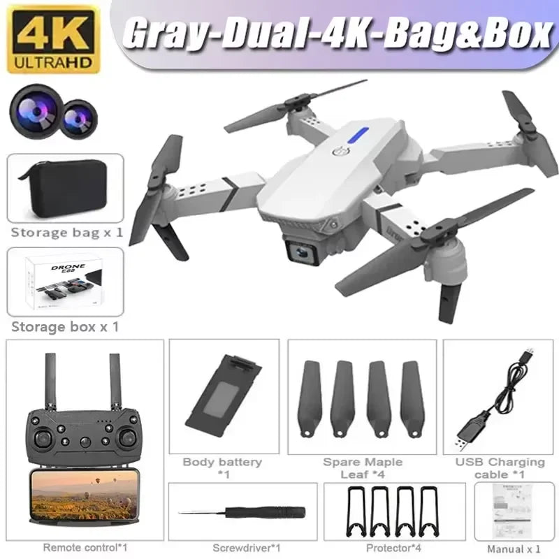 Professional E88 Pro 4K HD Camera Drone WiFi FPV Foldable RC Quadcopter Helicopter for Kids and Adults