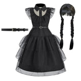 Girls Black Princess Costume Dress – Kids Cosplay Party, Pageant & Halloween Outfit thumbnail 15