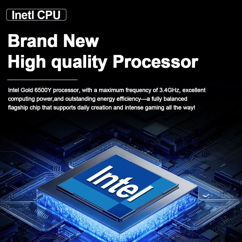 LENO 15.6" Laptop 32GB RAM 2TB SSD Intel 6500Y Windows 11 Notebook with Backlit Fingerprint & 5000mAh Battery