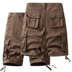 Men’s Cotton Cargo Knee-Length Tactical Shorts – Casual Hiking, Fishing & Sports Wear