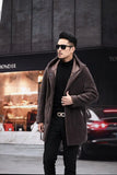 Men’s Winter Casual Thick Fleece Hooded Waterproof Jacket with Real Fur Wool Coat thumbnail 16