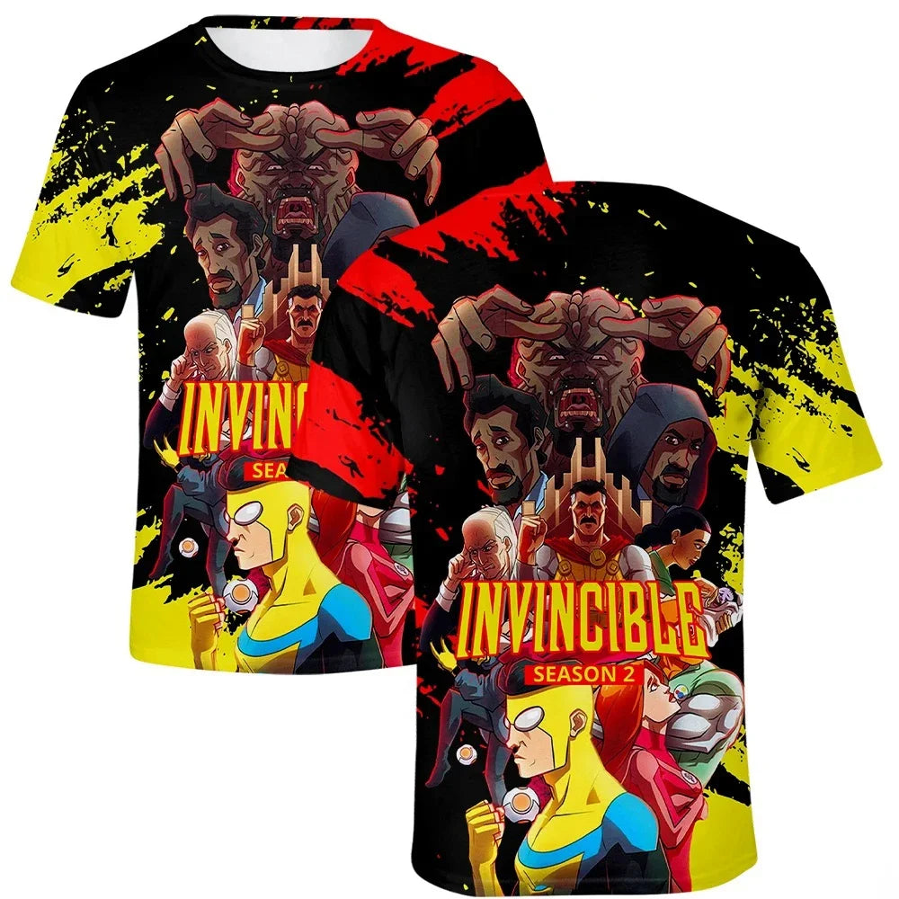 Anime Invincible 3D Printed Oversized Summer T-Shirt – Unisex Casual Tee for Men, Women & Kids