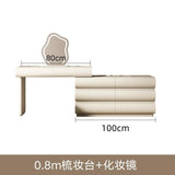 Mirror Drawers Vanity Table with Chair – Modern Bedroom Makeup Storage Organizer thumbnail 34