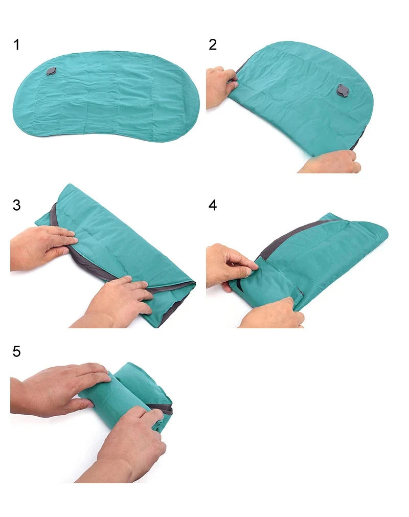 WESTTUNE Portable Inflatable Camping & Travel Pillow – Ultralight, Durable, and Ergonomic Neck & Lumbar Support