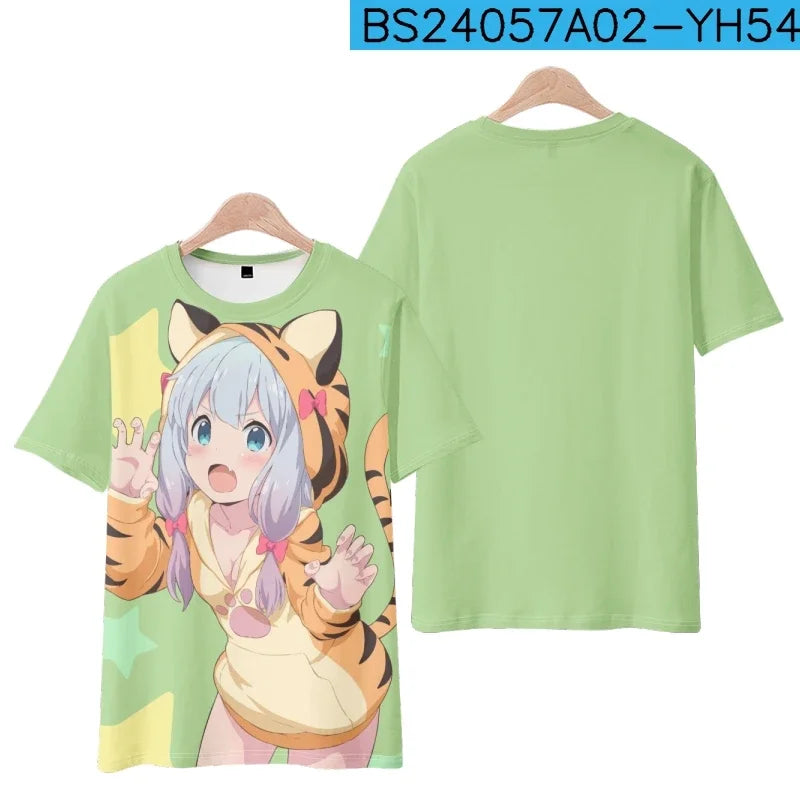 Anime 3D Graphic T-Shirt Unisex Short Sleeve Streetwear Tee for Kids & Adults