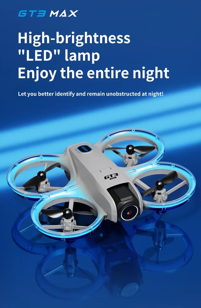 GT3 MAX 8K HD Mini Drone with 4.3" Remote Control – 360° Flip Quadcopter for Kids