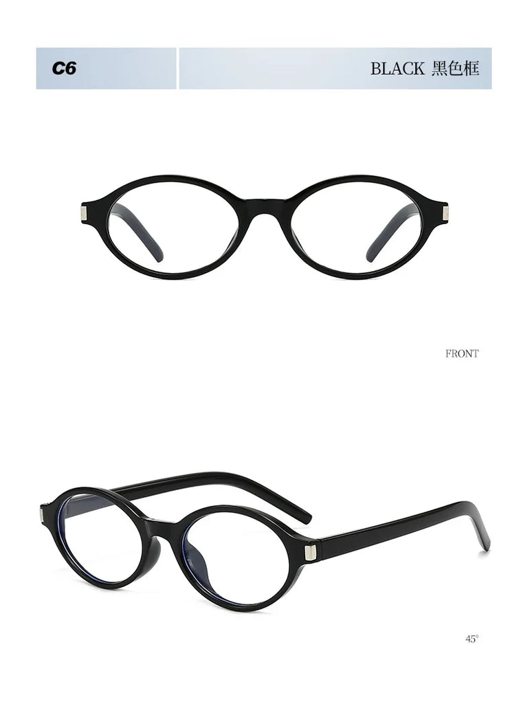 Oval Rice Nail Retro Fashion Sunglasses – Customizable Myopia Lenses 0~-6.0