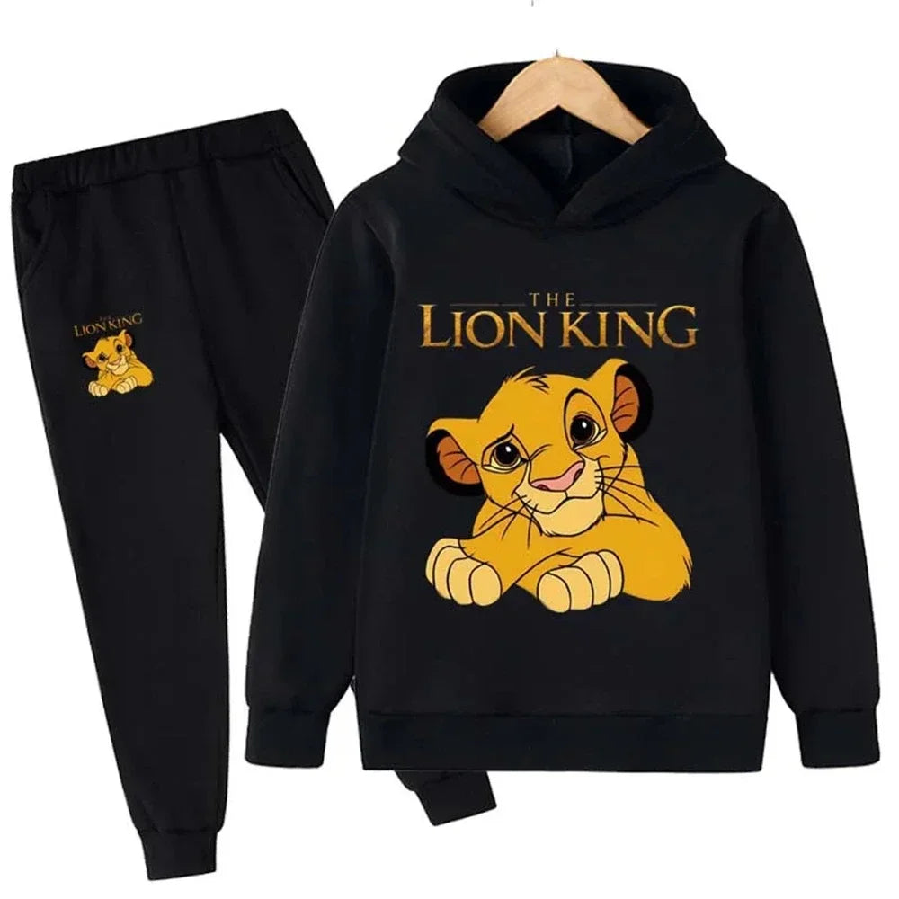 Children's Lion Tracksuit Set – Hoodie and Pants, Casual Sportswear for Boys and Girls