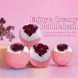 Handmade Bath Bomb Set with Essential Oils and Sea Salt – Moisturizing & Skin Peeling Bubble Ball Gift thumbnail 4