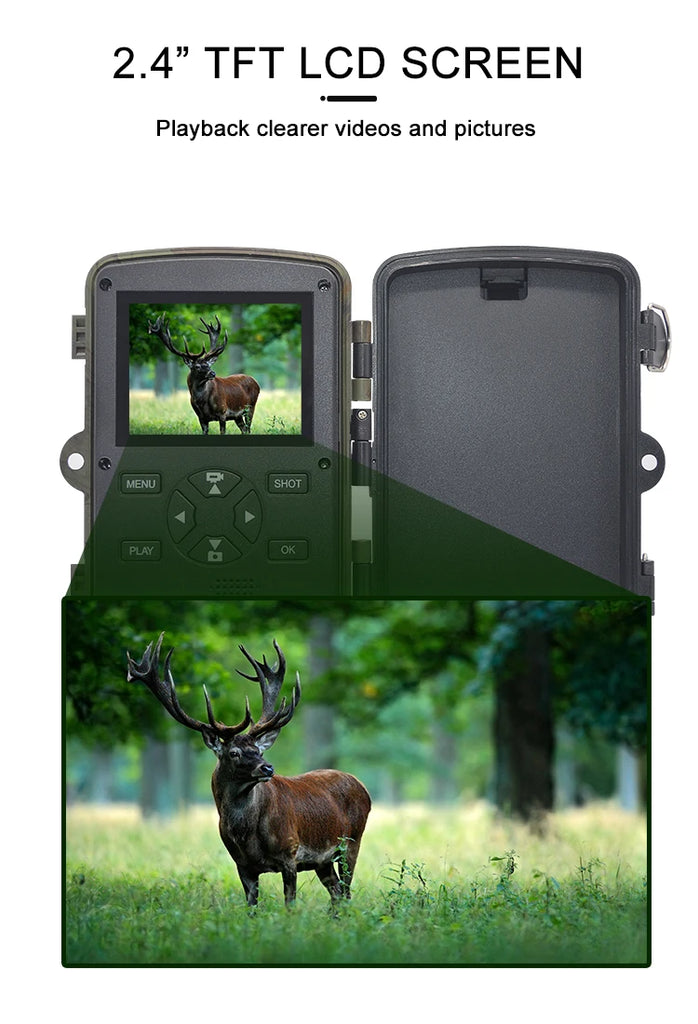 H888 WIFI Wildlife Trail Camera 32MP 4K Hunting Night Vision IP66 Waterproof Photo Trap