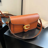 Women’s High-End Pure Color Square Shoulder Bag – Multi-Layer Minimalist Commuter Handbag thumbnail 1