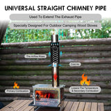 Outdoor Fire Wood Stove Chimney Pipe – Portable Stainless Steel Stove Accessory for Camping & Home Use thumbnail 13