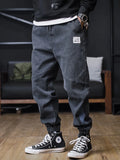 Men’s Plus Size Loose Harem Jeans – Streetwear Cargo Jogger Denim Pants thumbnail 4