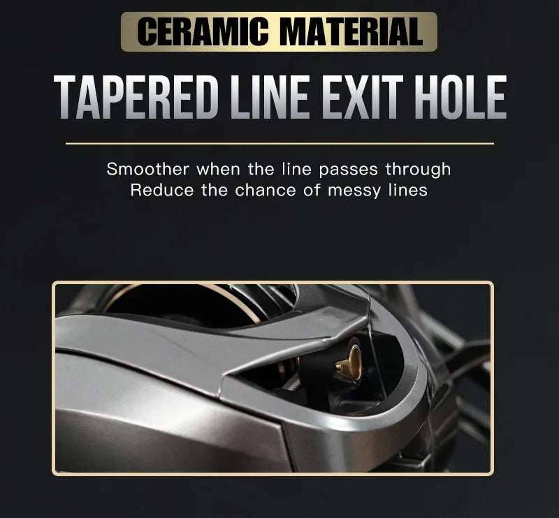 SeaSir Megacuda Baitcasting Reel – 15KG Drag, 9+1BB, 6.5:1 Gear Ratio, Deep Spool Aluminum & Carbon Jigging Reel for Saltwater Fishing