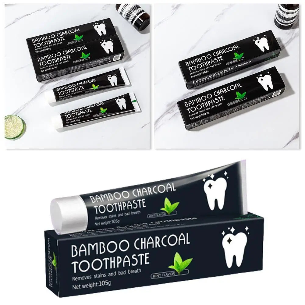 Bamboo Charcoal Toothpaste – Whitening, Activated Carbon for Yellow Teeth Removal & Fresh Oral Care