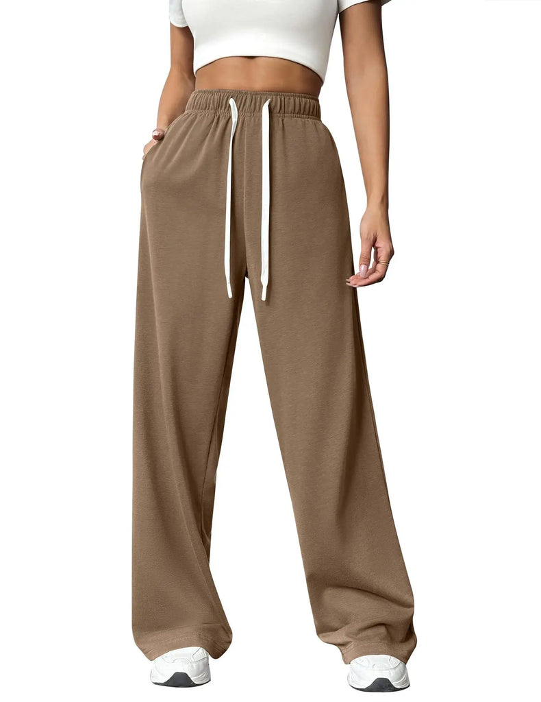 Autumn & Winter Women’s Elastic Waist Wide Leg Casual Pants