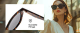 ZENOTTIC Butterfly Polarized Prescription Sunglasses Handmade Acetate Square Optical Shades for Women – Custom Myopia, Hyperopia & Astigmatism Lenses thumbnail 12