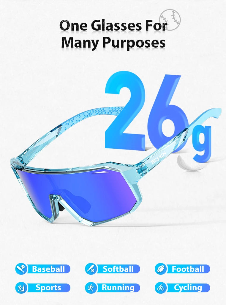 SCVCN Kids UV400 Photochromic Cycling Sunglasses – Boys & Girls Outdoor Sports Riding Glasses