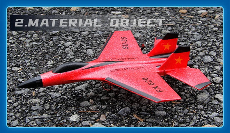 RC Foam Aircraft SU-35 Fighter Plane 2.4G Remote Control Glider for Kids and Adults