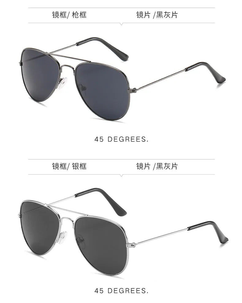 Kids Polarized Pilot Sunglasses UV400 Outdoor Sports Cycling Metal Frame Glasses for Boys and Girls