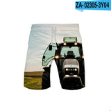 Children's 3D Tractor Truck Swim Shorts – Boys Beach & Sports Board Shorts thumbnail 5