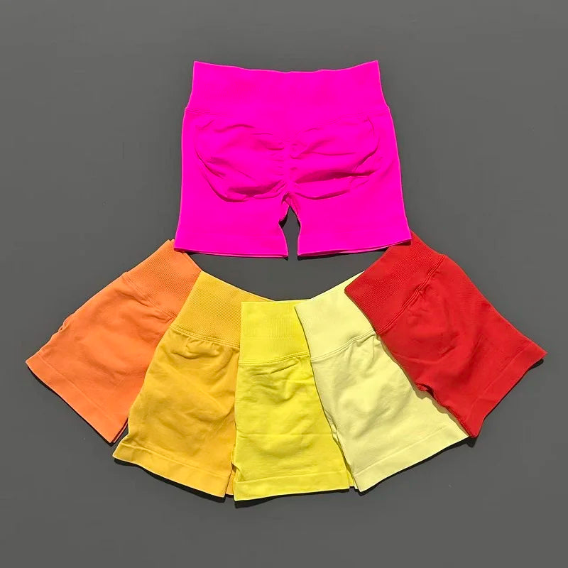 Women High Waist Fitness Shorts – Yoga, Gym, Running Sportswear