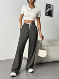 Autumn & Winter Women’s Elastic Waist Wide Leg Casual Pants thumbnail 33
