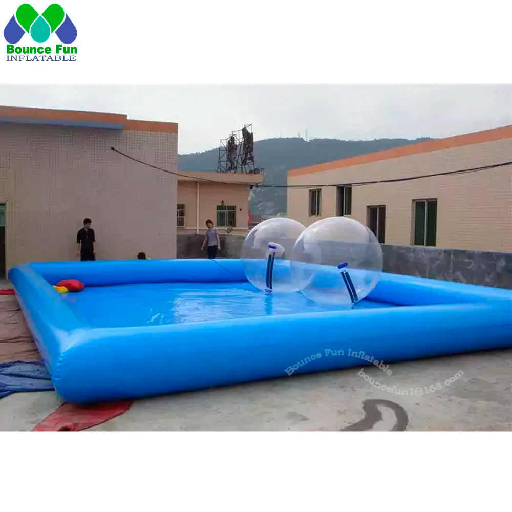 Square Inflatable Swimming Pool & Water Zorb Ball Pool – Heavy Duty PVC Outdoor Fun