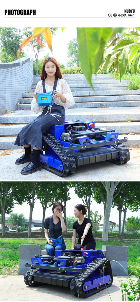 Customised Remote-Controlled All-Terrain Lawn Mower Robot – Self-Propelled Zero-Turn Petrol Mower