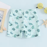 Blotona Boys Swim Trunks – Dinosaur, Plaid & Turtle Print Toddler Board Shorts thumbnail 16