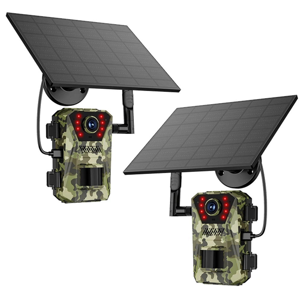 4G Solar Powered Infrared Outdoor Trail Camera – Waterproof Night Vision Wildlife Cam